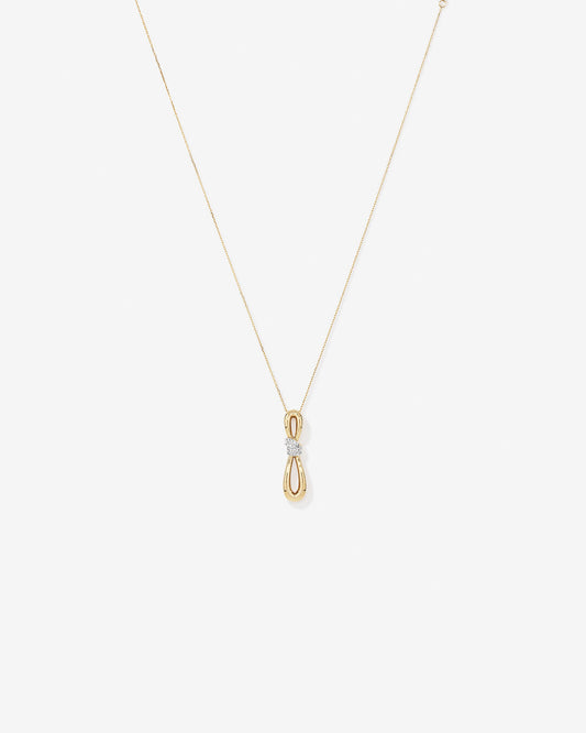 Round Cut Cubic Zirconia in 925 Sterling Silver Necklace 1