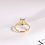 Stunning 1.0 - 2.0 CT Radiant Moissanite Engagement Ring with Pave & Hidden Halo Design 3