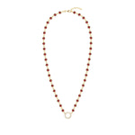 13.5 TCW Round Garnet Lab Made Diamond- January Birthstone Necklace 4
