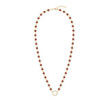 13.5 TCW Round Garnet Lab Made Diamond- January Birthstone Necklace 4