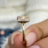 Classic 2.0 CT Radiant Moissanite Engagement Ring with Bezel Design 5
