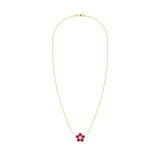 0.08 CT Round Ruby Lab Made Diamond- July Birthstone Necklace 4