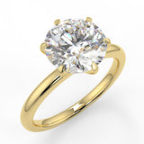 Stunning 2.0 CT Round Moissanite Engagement Ring with Solitaire Design 2