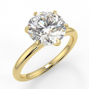 Stunning 2.0 CT Round Moissanite Engagement Ring with Solitaire Design