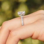 Stunning 3.0 CT Radiant Moissanite Engagement Ring with  Pave Design 7