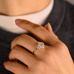 Stunning 1.0 - 2.0 CT Marquise Moissanite Engagement Ring with Cluster Design 6