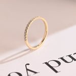 Stunning 0.2 TCW Round Moissanite Stones Half Eternity Wedding Bands 8