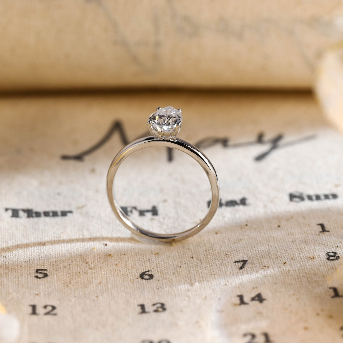 Stunning 2.0 CT Pear Moissanite Engagement Ring with Solitaire Design 2