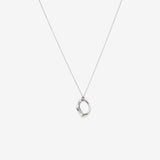 Round Cut Cubic Zirconia in 925 Sterling Silver Necklace 1
