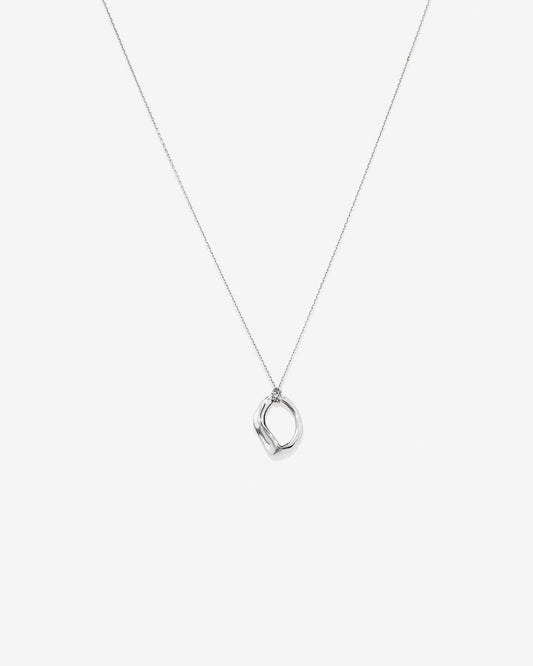 Round Cut Cubic Zirconia in 925 Sterling Silver Necklace 1