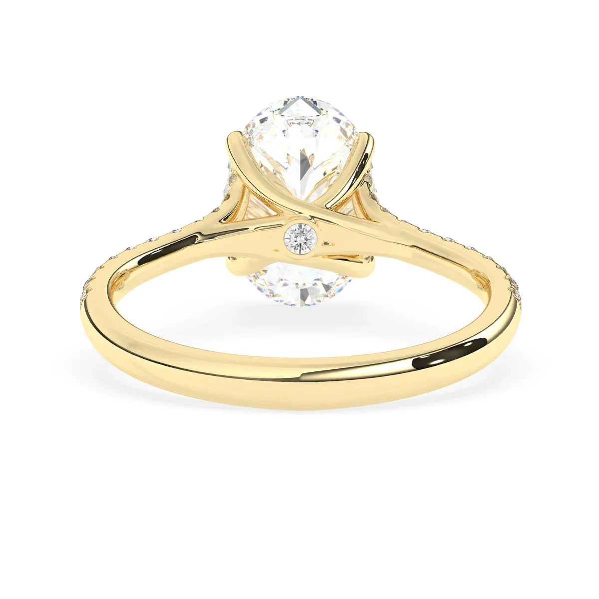 Stunning 2.0 CT Oval Moissanite Engagement Ring with Split Shank Design 2