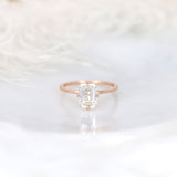 Stunning 1.75 CT Emerald Moissanite Engagement Ring with Solitaire Design 1