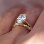 Stunning 0.4 TCW Baguette Moissanite Stones In Half Eternity Wedding Band 2