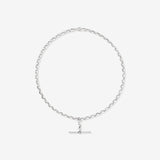Round Cut Cubic Zirconia in 925 Sterling Silver Necklace 3