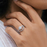 Stunning 0.20 CT Round Moissanite Stones Curved Wedding Bands 4