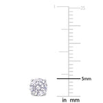 Round Cut Cubic Zirconia in 925 Sterling Silver Earrings 9