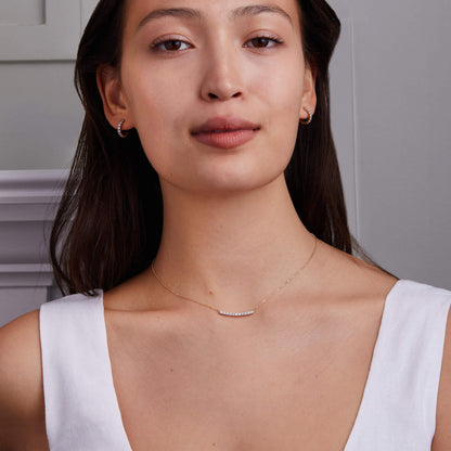 1.32 TCW Round April Diamond Lab Made Diamond- April Birthstone Necklace 2