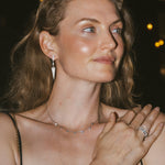 1.0 CT Round Moissanite Diamond Necklace in Solid Gold 4