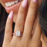 Stunning 0.2 TCW  Round Moissanite Stones in Half Eternity Wedding Band 7