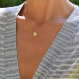0.08 CT Round Peridot Lab Made Diamond- August Birthstone Necklace 3