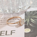 Stunning 3.0 CT Round Moissanite Engagement Ring with Cluster Design 2