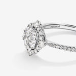 Stunning 0.3 TCW Round Moissanite Engagement Ring With Cluster Design 4