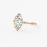 Marquise Bezel Lab Grown Diamond Engagement Ring