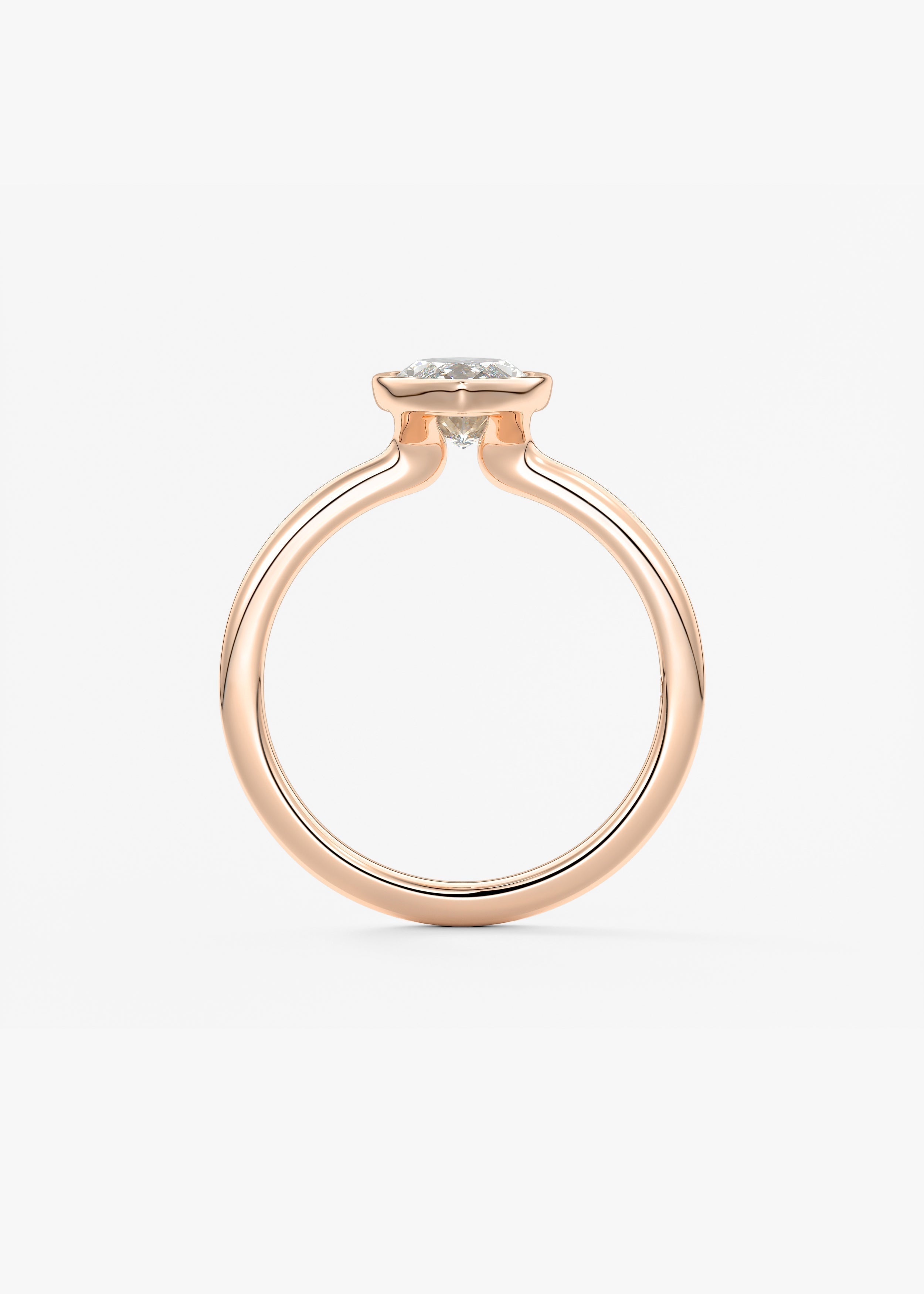 Marquise Bezel Lab Grown Diamond Engagement Ring