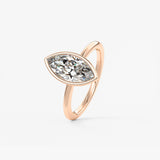 Marquise Bezel Lab Grown Diamond Engagement Ring