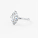 Marquise Bezel Lab Grown Diamond Engagement Ring