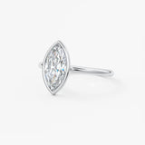 Marquise Bezel Lab Grown Diamond Engagement Ring