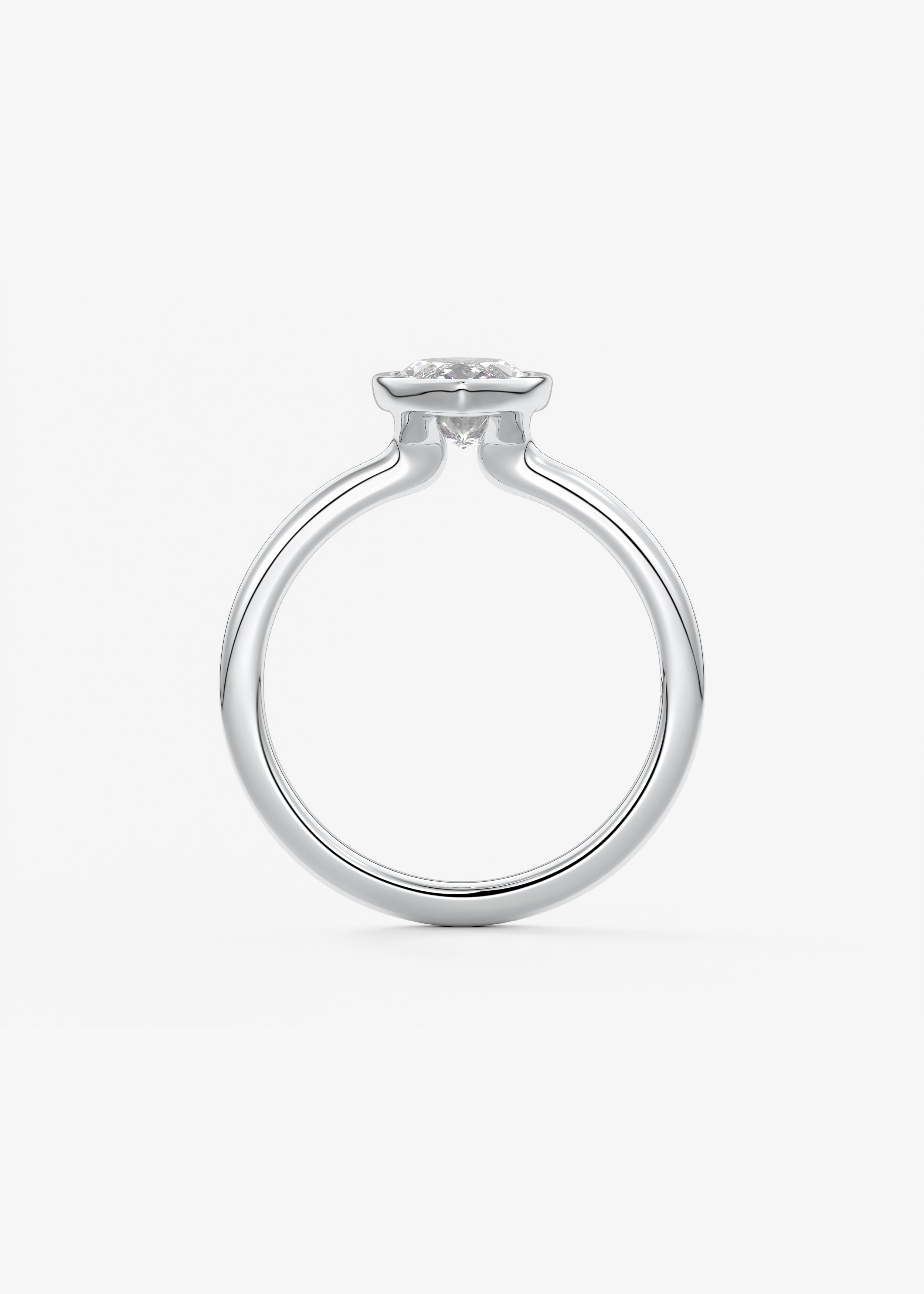 Marquise Bezel Lab Grown Diamond Engagement Ring