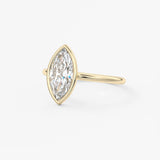 Marquise Bezel Lab Grown Diamond Engagement Ring