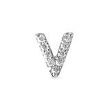 0.20 CT Round Moissanite Diamond Initial Asymmetric Necklace in Solid Gold 23