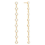 2.0 TCW Round Aquamarine Lab Made Diamond- March Birthstone Dangle 1