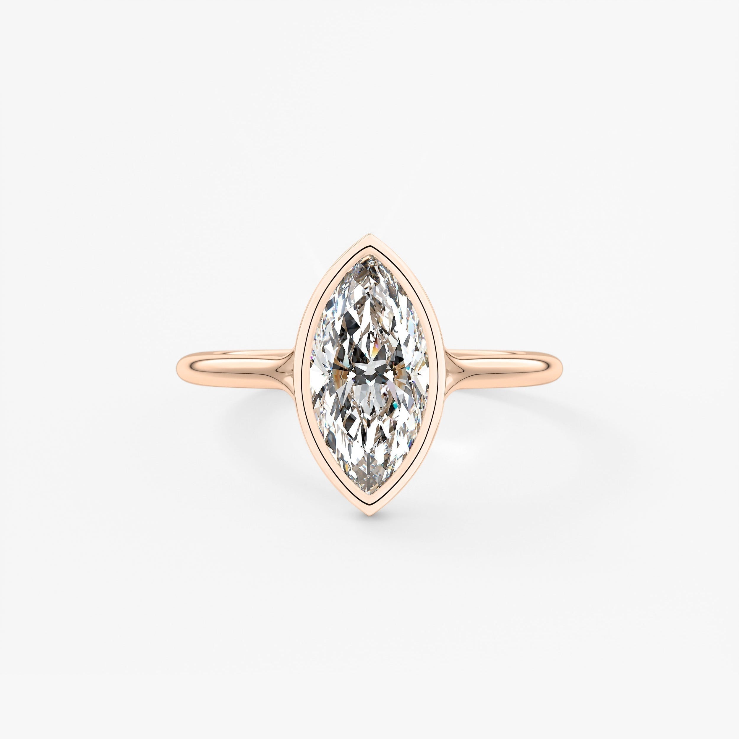 Marquise Split Shank Lab Grown Diamond Engagement Ring