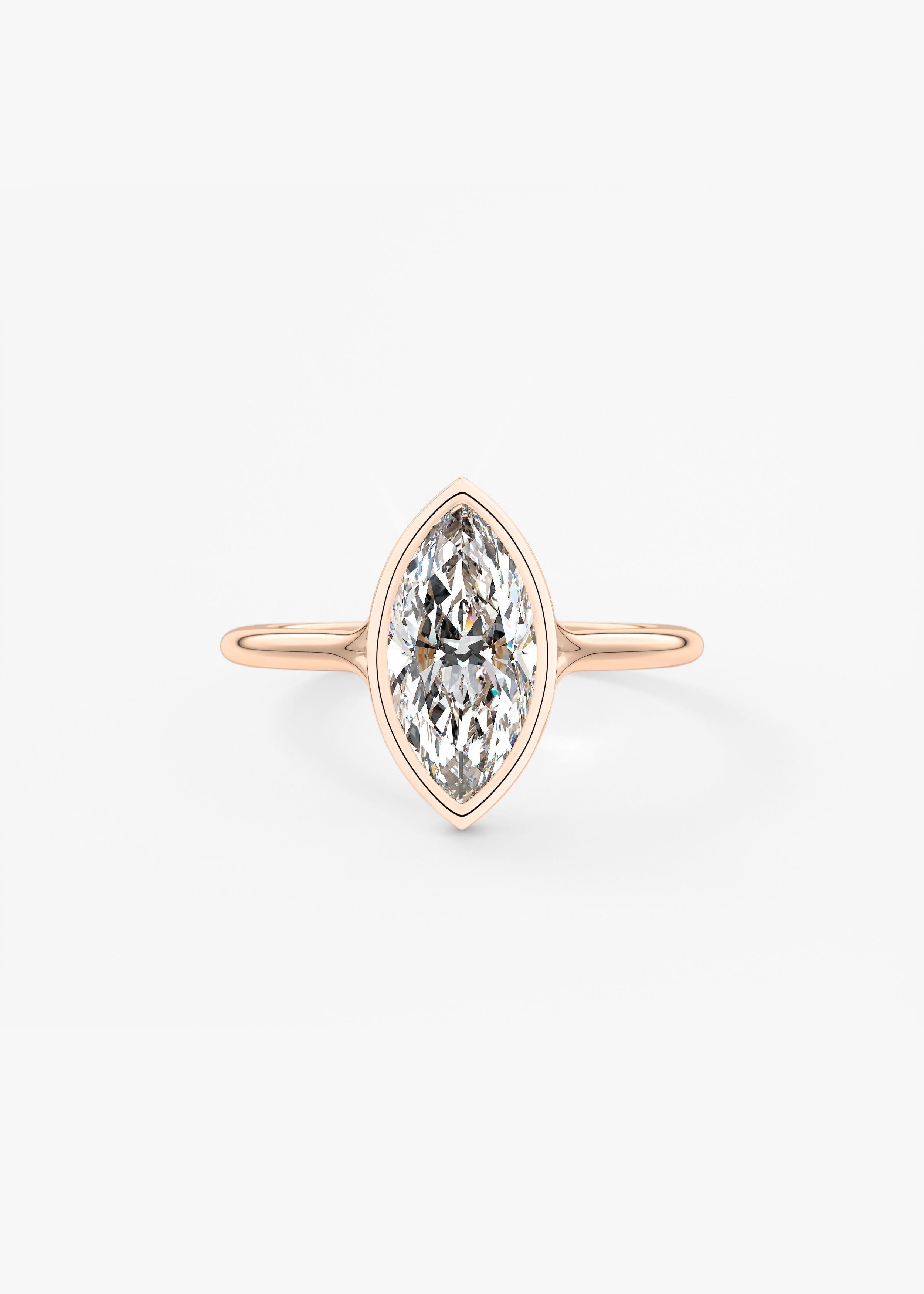 Marquise Split Shank Lab Grown Diamond Engagement Ring