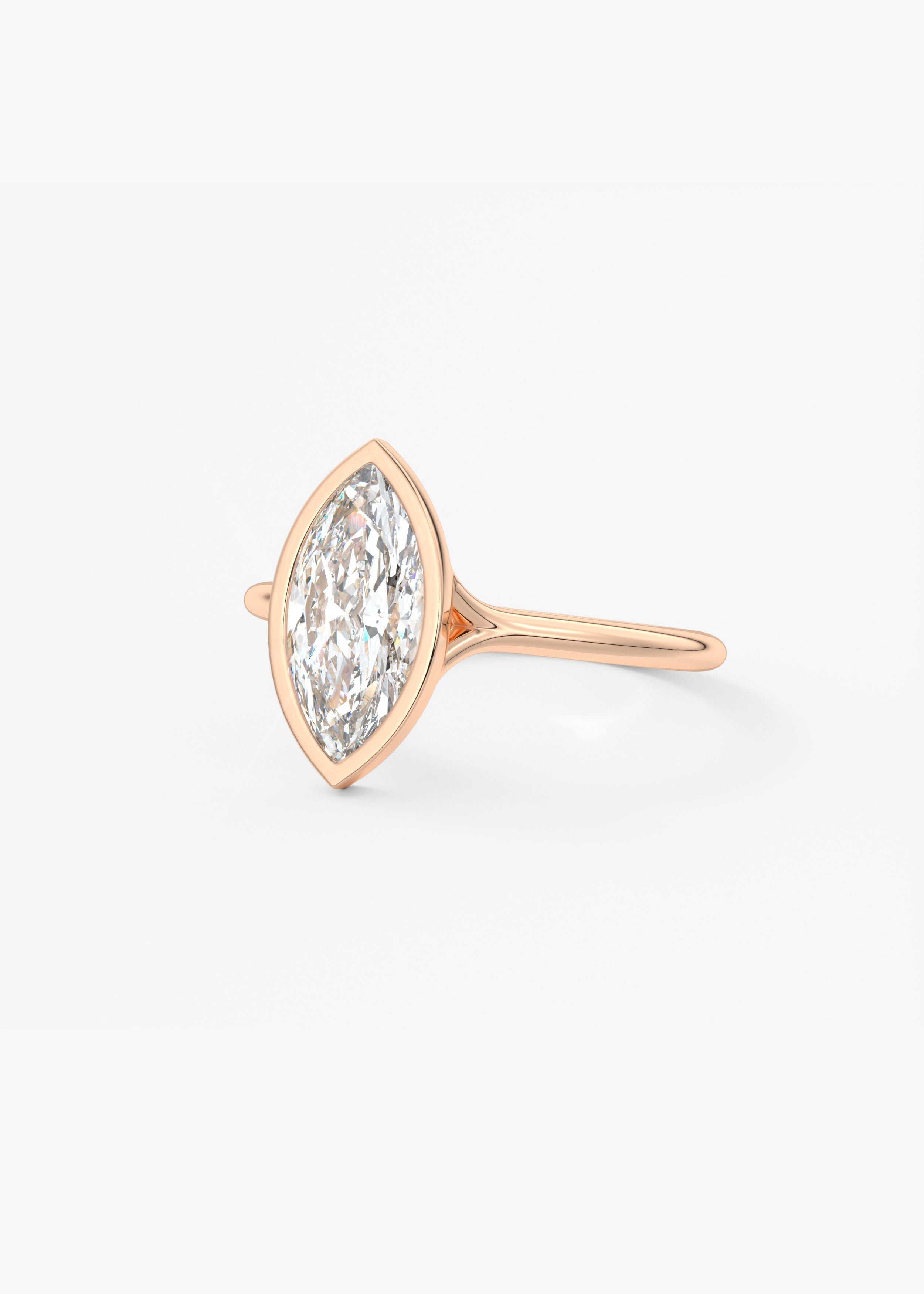 Marquise Split Shank Lab Grown Diamond Engagement Ring