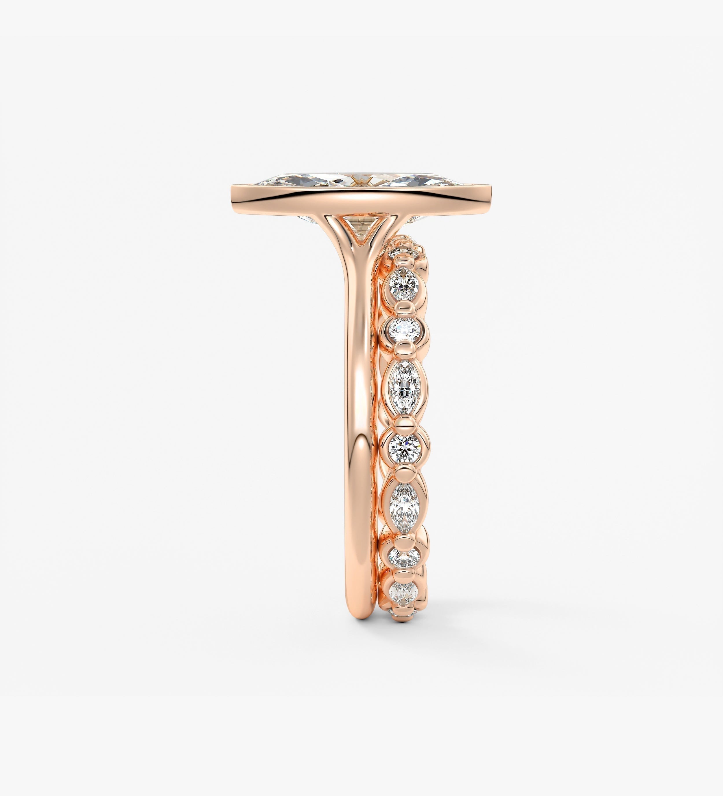 Marquise Split Shank Lab Grown Diamond Engagement Ring