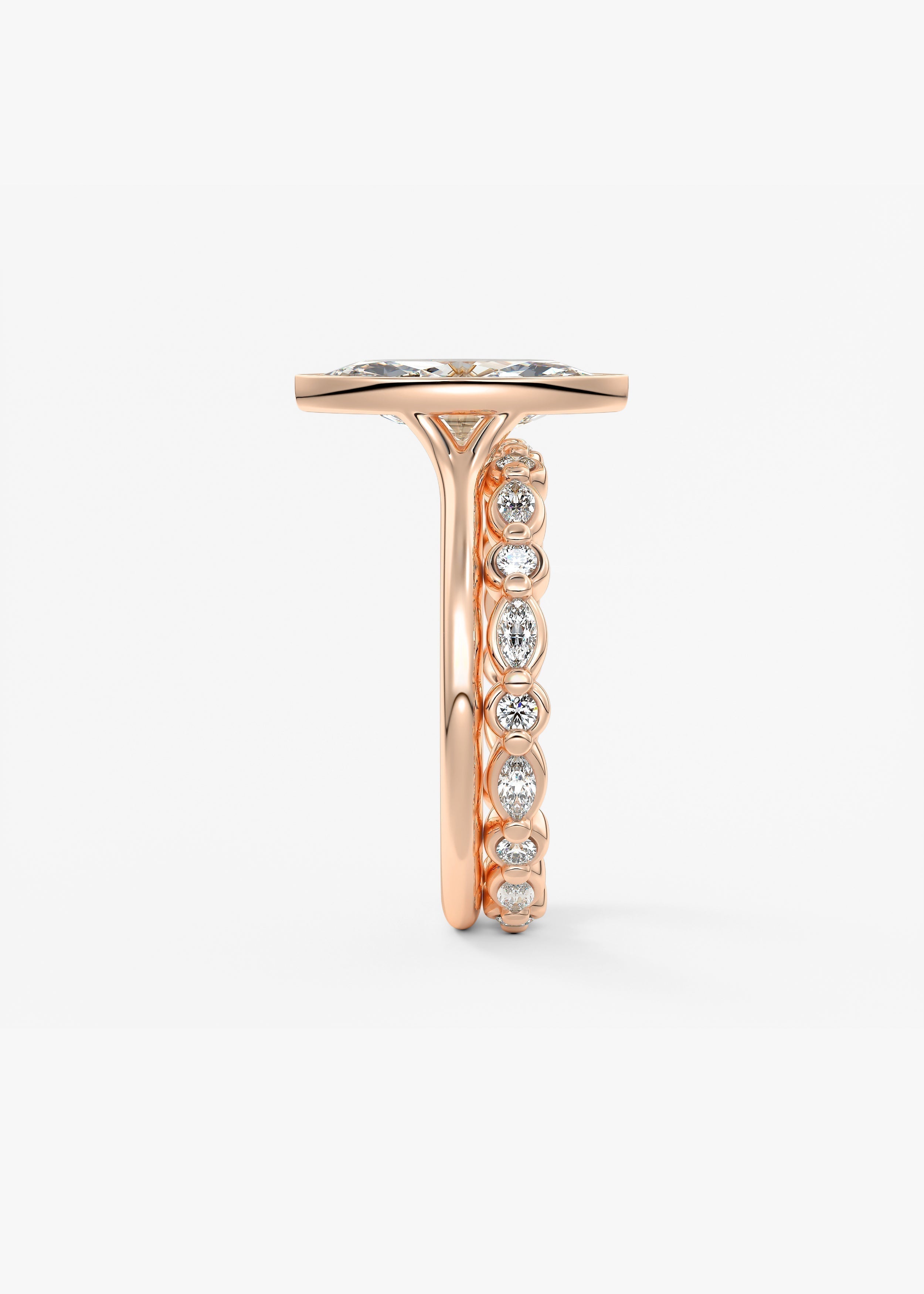 Marquise Split Shank Lab Grown Diamond Engagement Ring