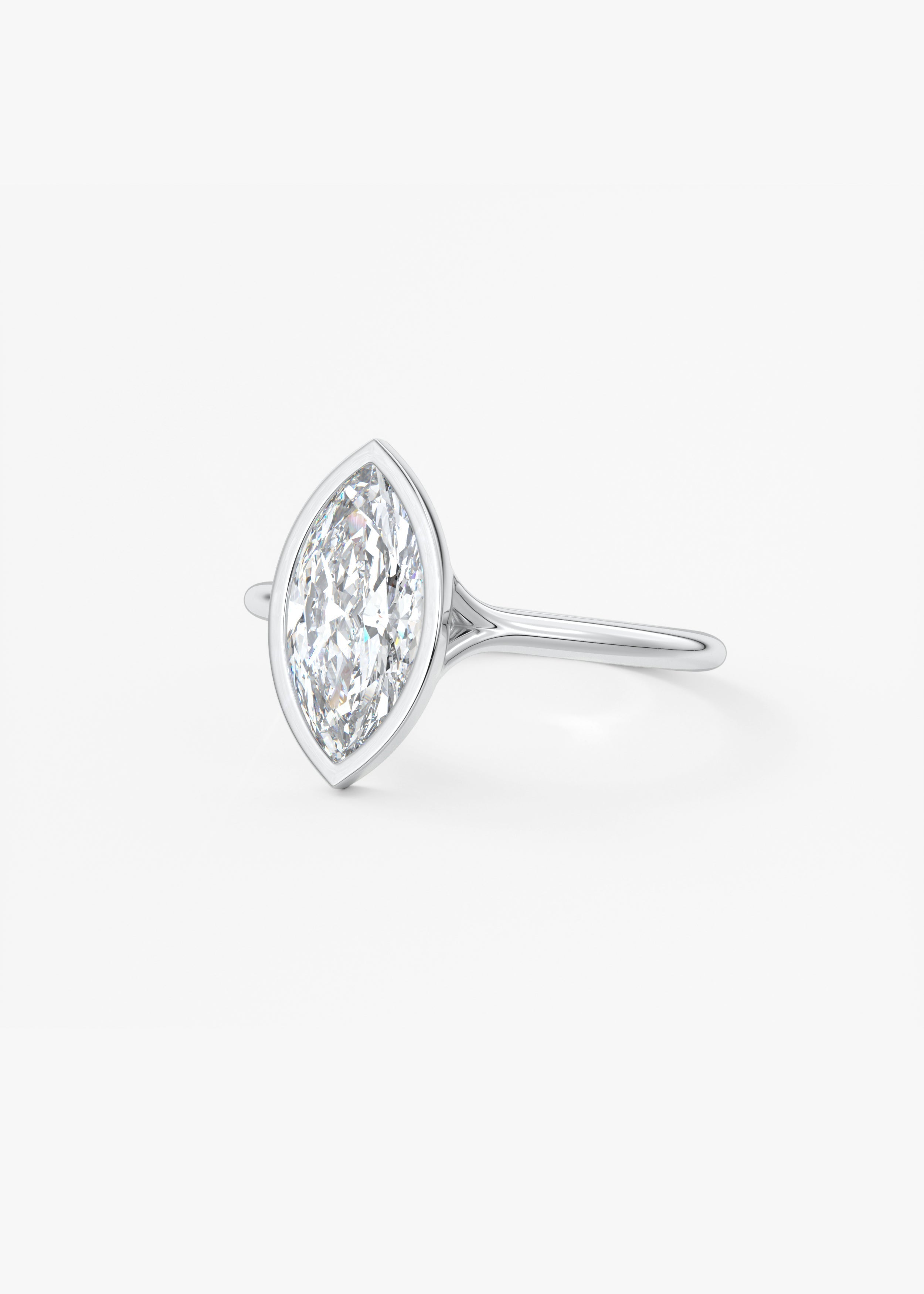 Marquise Split Shank Lab Grown Diamond Engagement Ring