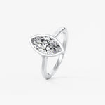 Marquise Split Shank Lab Grown Diamond Engagement Ring