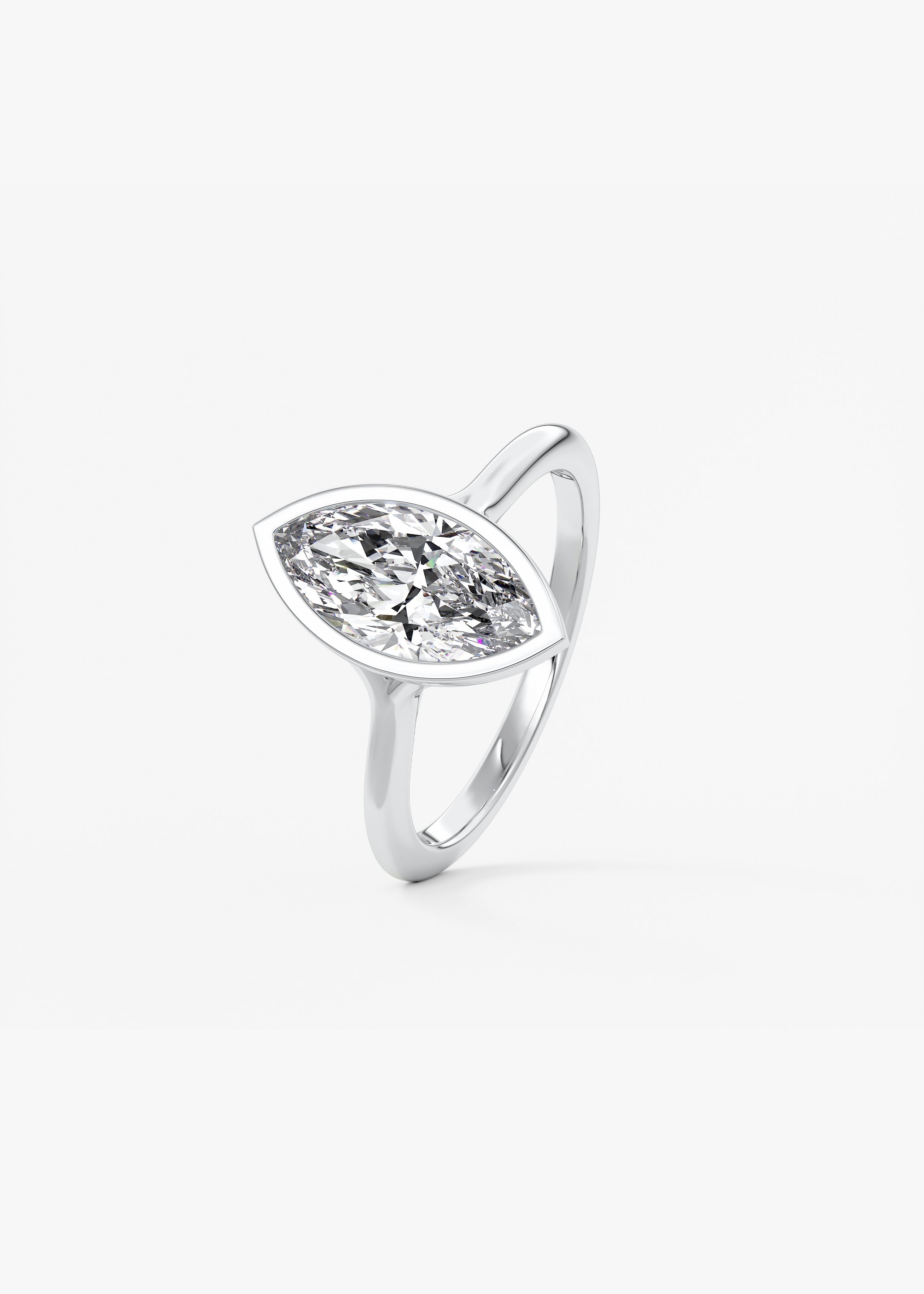 Marquise Split Shank Lab Grown Diamond Engagement Ring