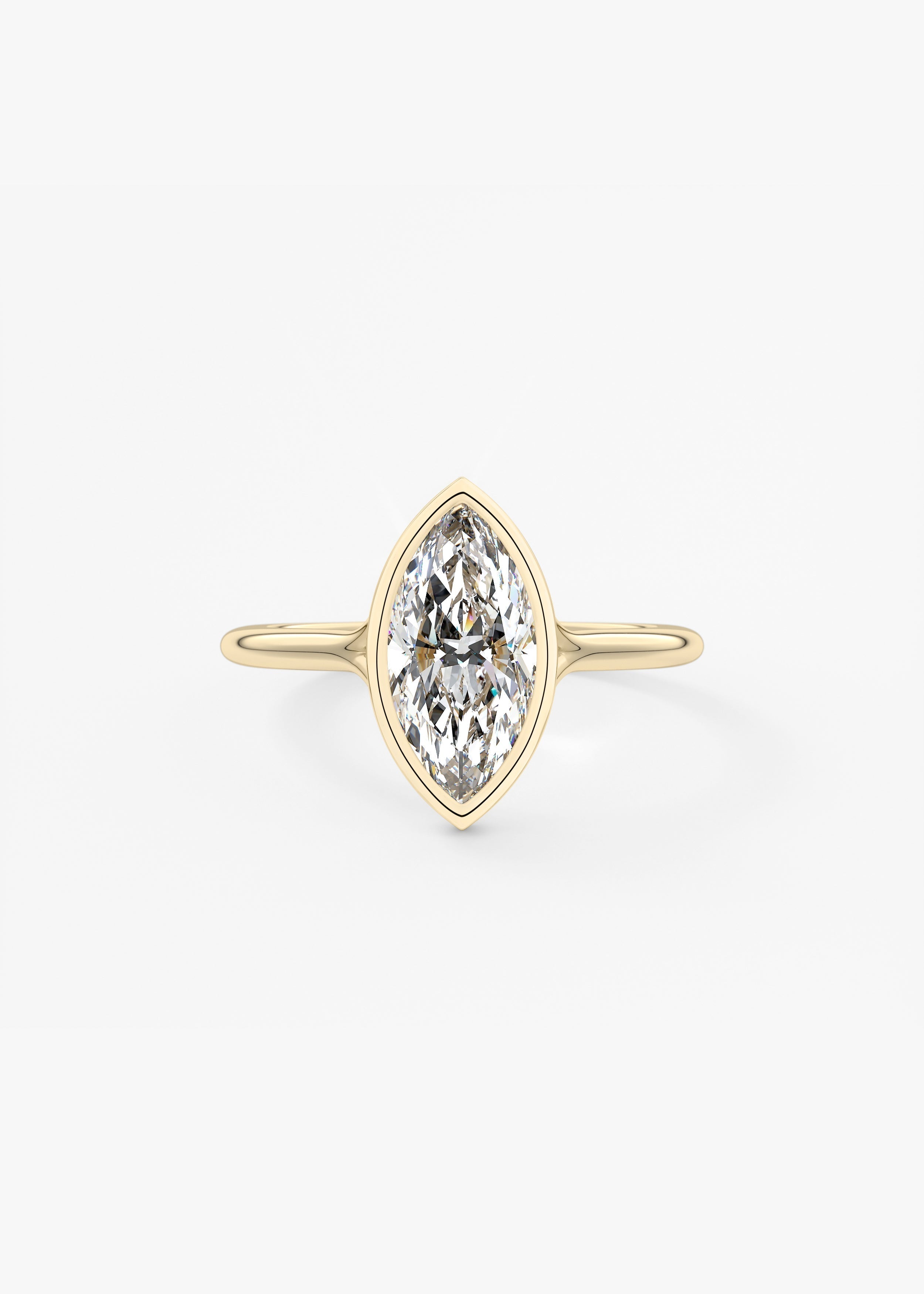 Marquise Split Shank Lab Grown Diamond Engagement Ring