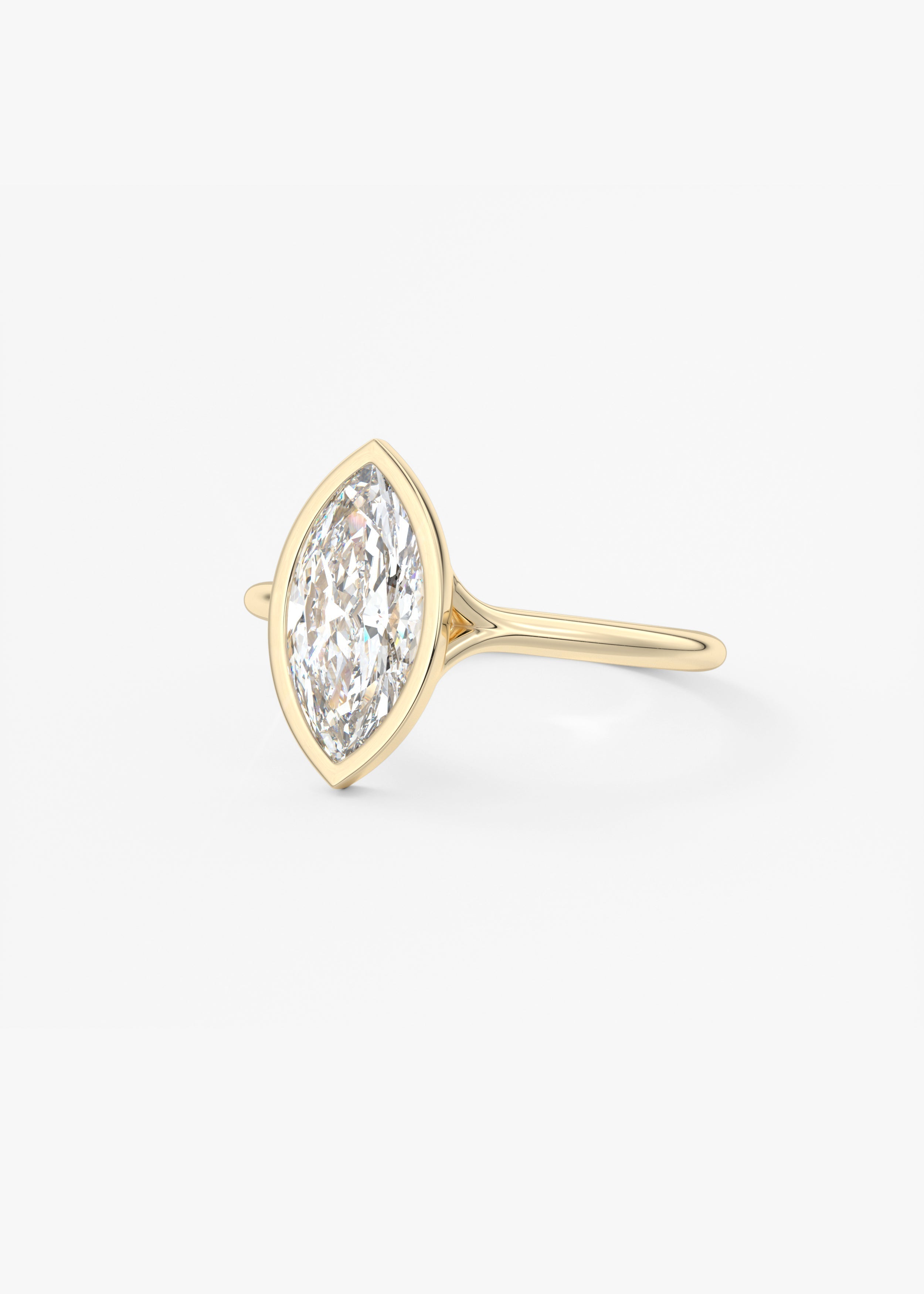 Marquise Split Shank Lab Grown Diamond Engagement Ring