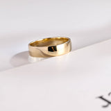 Delicate Men's Wedding Band in Solid Gold 8