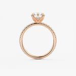 Round Pave Lab Grown Diamond Engagement Ring