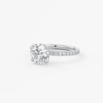 Round Pave Lab Grown Diamond Engagement Ring