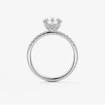Round Pave Lab Grown Diamond Engagement Ring