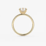 Round Pave Lab Grown Diamond Engagement Ring